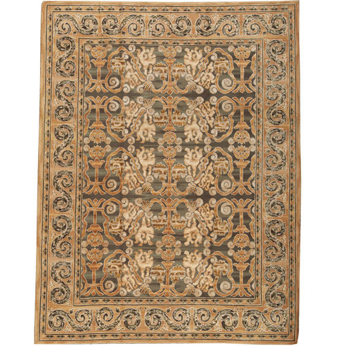 Bokara Rug Co., Inc. HandKnotted HighQuality Brown, Gray, and Black